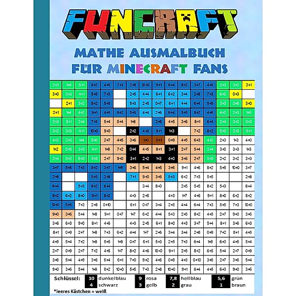 Funcraft - Mathe Ausmalbuch für Minecraft Fans, Theo von Taane