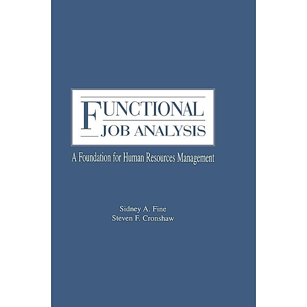 Functional Job Analysis, Sidney A. Fine, Steven F. Cronshaw