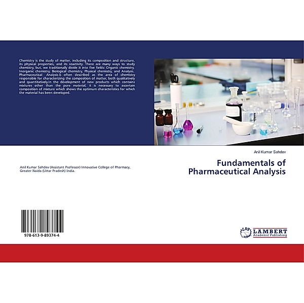 Fundamentals of Pharmaceutical Analysis, Anil Kumar Sahdev