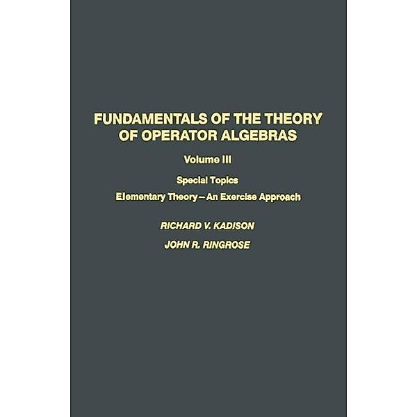 Fundamentals of the Theory of Operator Algebras, KADISON, RINGROSE