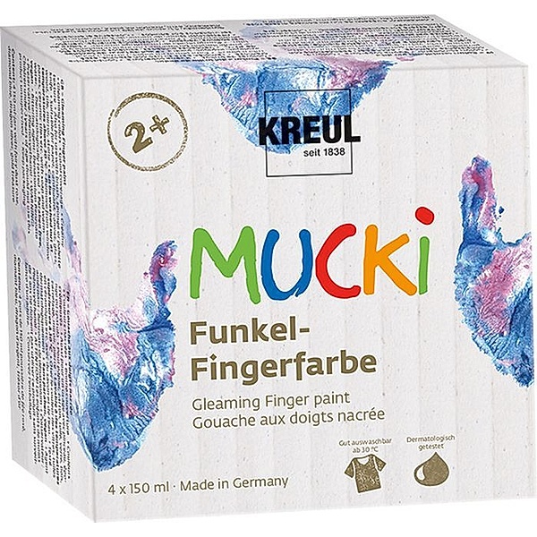 KREUL Funkel-Fingerfarbe MUCKI 4er-Set