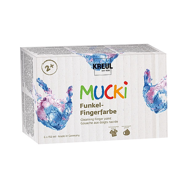 KREUL Funkel-Fingerfarbe MUCKI® 6er-Set