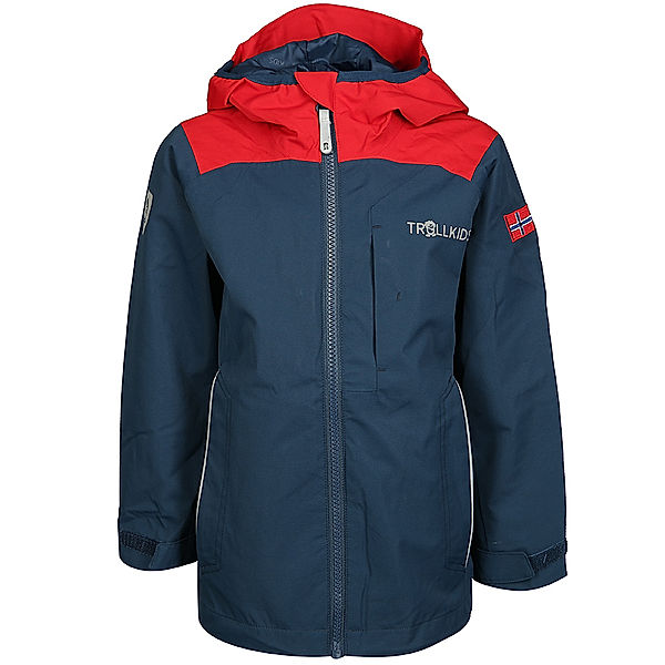 TROLLKIDS Funktions-Jacke KIDS BERGEN in bright red/mystic blue