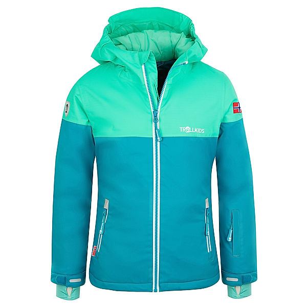 TROLLKIDS Funktions-Winterjacke GIRLS HALLINGDAL in light petrol/mint