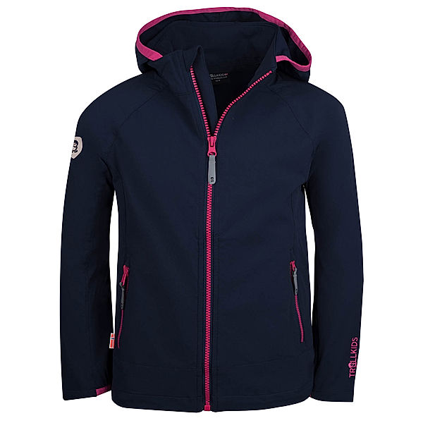 TROLLKIDS Funktionsjacke KVALVIKA in navy/magenta