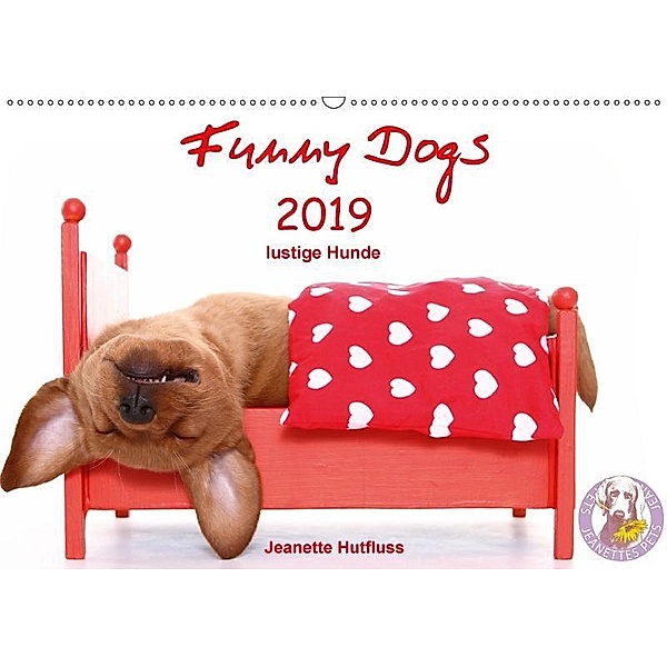 Funny Dogs (Wandkalender 2019 DIN A2 quer), Jeanette Hutfluss