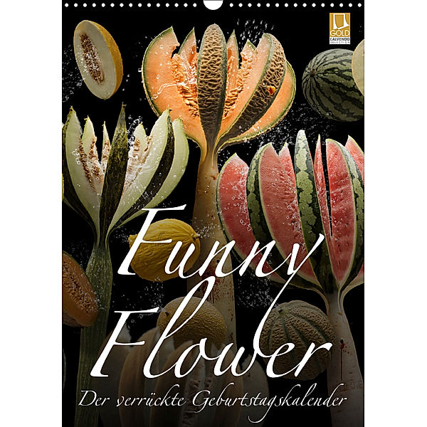 Funny Flower - Der verrückte Geburtstagsplaner (Wandkalender immerwährend DIN A3 hoch), Olaf Bruhn