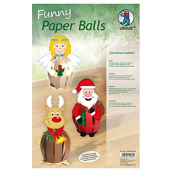 Funny Paper Balls (Motiv: Christmas Buddies)