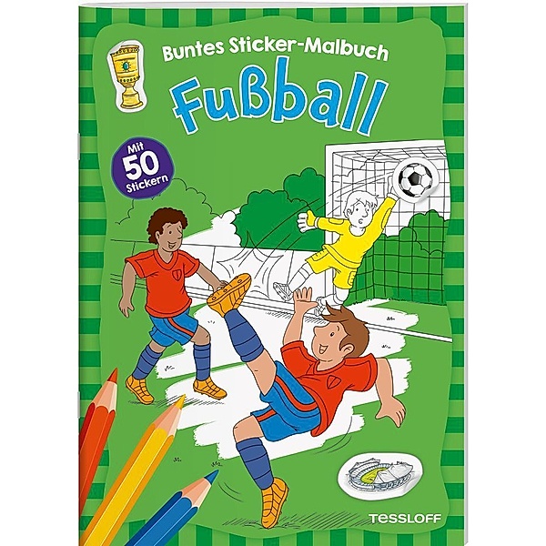 Fussball. Buntes Sticker-Malbuch