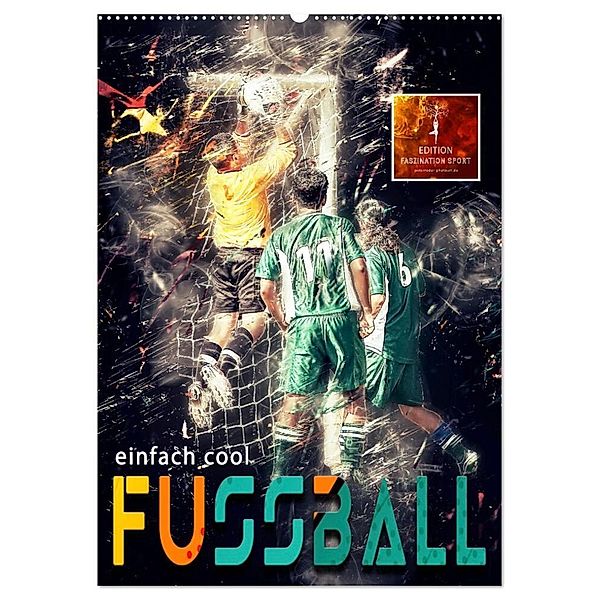 Fussball - einfach cool (Wandkalender 2024 DIN A2 hoch), CALVENDO Monatskalender, Peter Roder