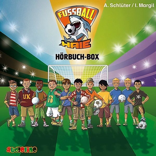 Fußball-Haie Hörbuch-Box,5 Audio-CD, Andreas Schlüter, Irene Margil