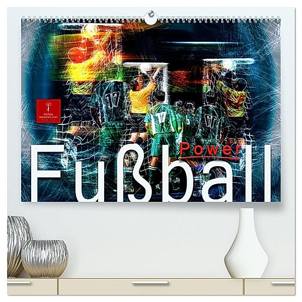 Fußball Power (hochwertiger Premium Wandkalender 2024 DIN A2 quer), Kunstdruck in Hochglanz, Peter Roder