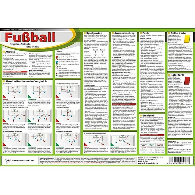 Fussball - Regeln, Abläufe und Masse, Info-Tafel Buch - Weltbild.ch