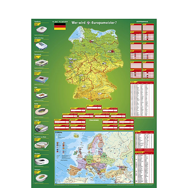 Fußballposter 2024 - Wer wird Europameister?, Heinrich Stiefel