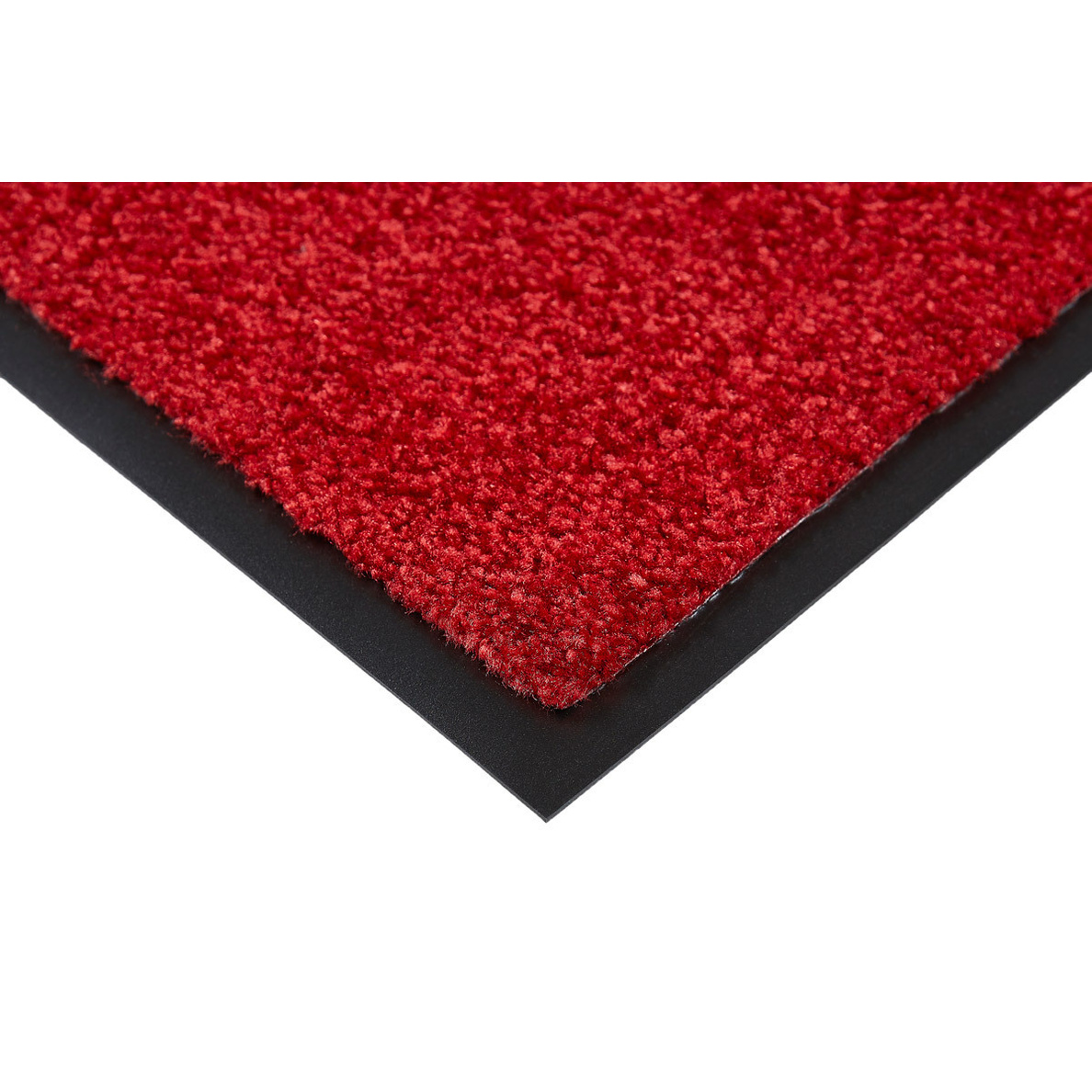 Fußmatte mit Gummiumrandung und rutschhemmende Rückseite Farbe: rot