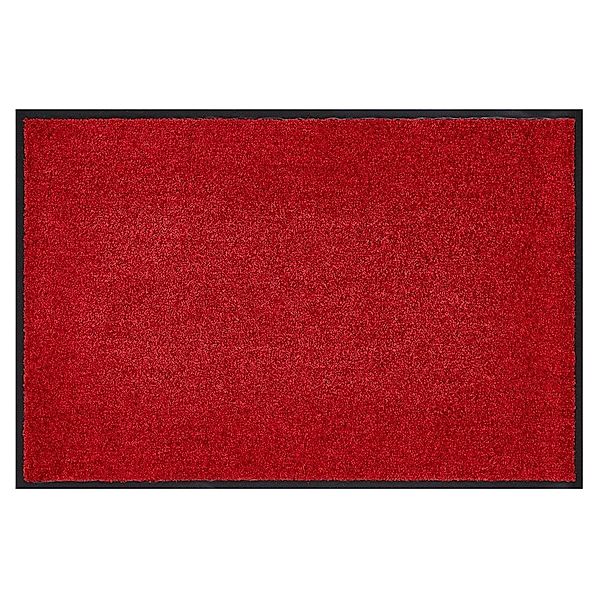 Homcom Fußmatte mit Gummiumrandung und rutschhemmende Rückseite (Farbe: rot)