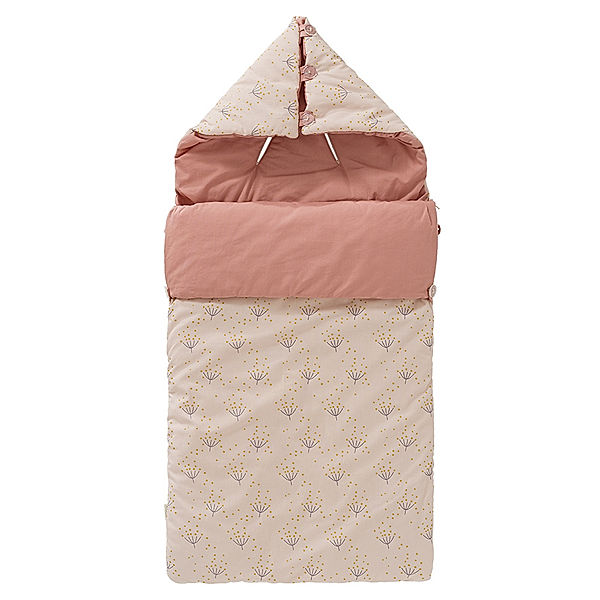 FRESK Fusssack für Babyschale DANDELION in softrose