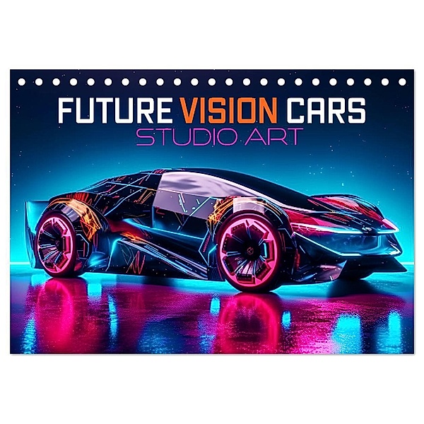 Future Vision Cars-Studio Art (Tischkalender 2024 DIN A5 quer), CALVENDO Monatskalender, Monika Altenburger