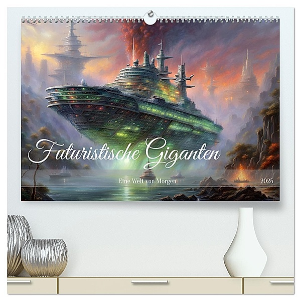 Futuristische Giganten Eine Welt von Morgen (hochwertiger Premium Wandkalender 2025 DIN A2 quer), Kunstdruck in Hochglanz, Calvendo, Dusanka Djeric