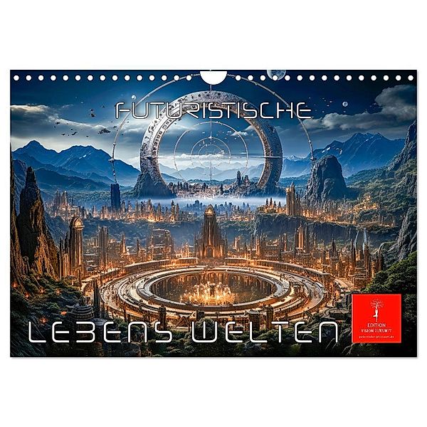 Futuristische Lebens Welten (Wandkalender 2025 DIN A4 quer), CALVENDO Monatskalender, Calvendo, Peter Roder