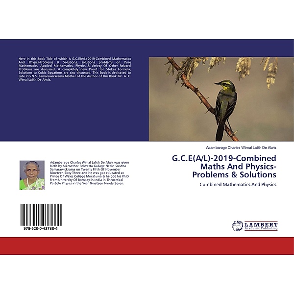 G.C.E(A/L)-2019-Combined Maths And Physics-Problems & Solutions, Adambarage Charles Wimal Lalith De Alwis