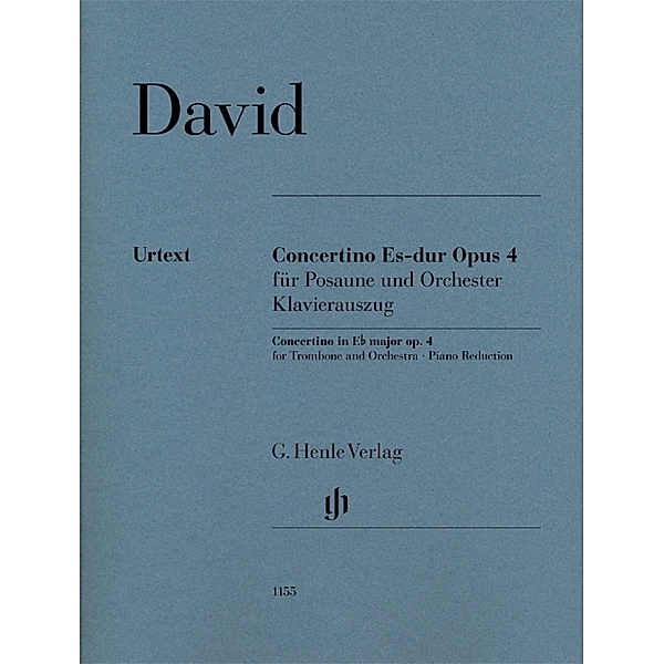 G. Henle Urtext-Ausgabe / Ferdinand David - Concertino Es-dur op. 4 für Posaune und Orchester