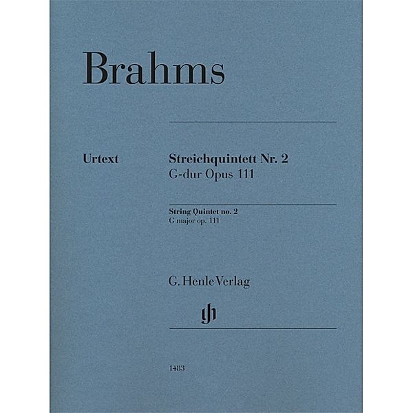 G. Henle Urtext-Ausgabe / Johannes Brahms - Streichquintett Nr. 2 G-dur op. 111