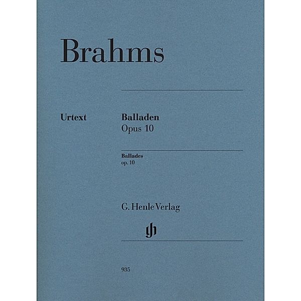 G. Henle Urtext-Ausgabe / Johannes Brahms - Balladen op. 10, Johannes Brahms - Balladen op. 10