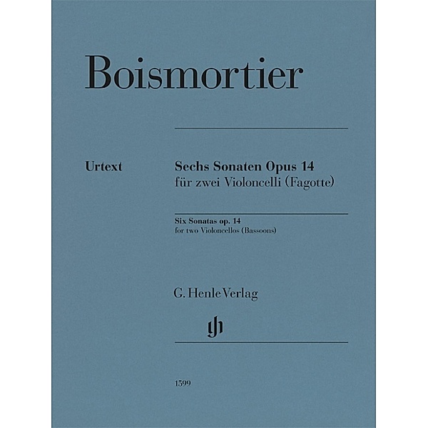 G. Henle Urtext-Ausgabe / Joseph Bodin de Boismortier - Sechs Sonaten op. 14 für zwei Violoncelli (Fagotte)