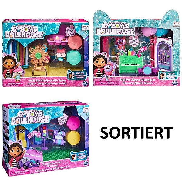 Amigo Verlag, Spin Master Gabby's Dollhouse Deluxe Room Sortiment Fix3