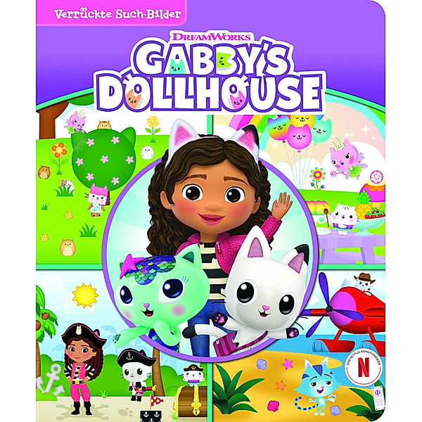 Gabby's Dollhouse - Verrückte Such-Bilder - Wimmelbuch - Pappbilderbuch mit wattiertem Umschlag
