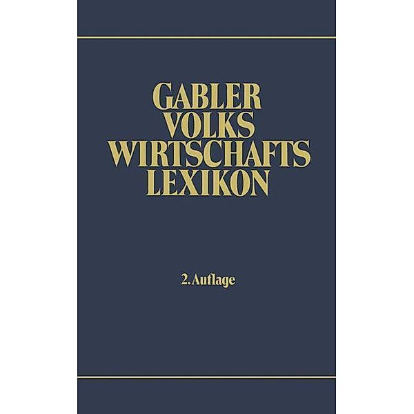 Gabler Volkswirtschafts Lexikon, Volker Häfner