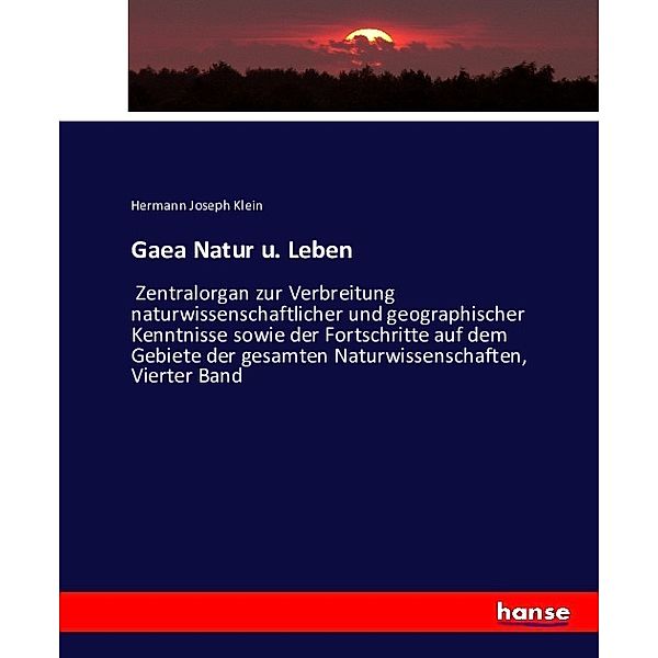 Gaea Natur u. Leben, Hermann Joseph Klein