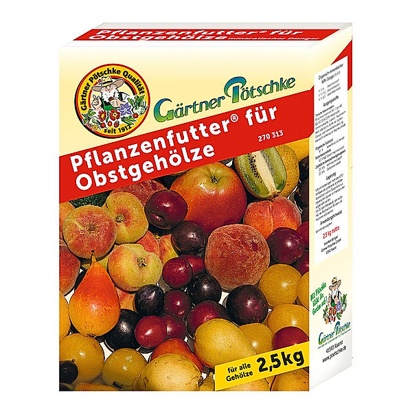 Gärtner Pötschke Pflanzenfutter Obstgehölze Dünger, 2,5 kg