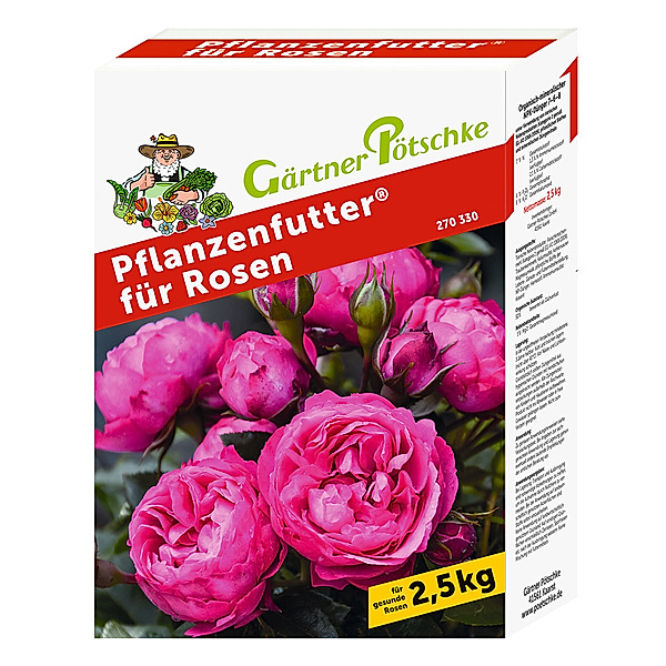 Gärtner Pötschke Pflanzenfutter Rosen Dünger, 2,5 kg