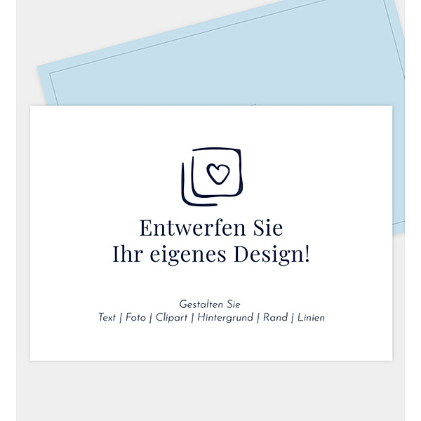 Gästebucheinleger Blanko Design, Postkarte quer (210 x 148mm)
