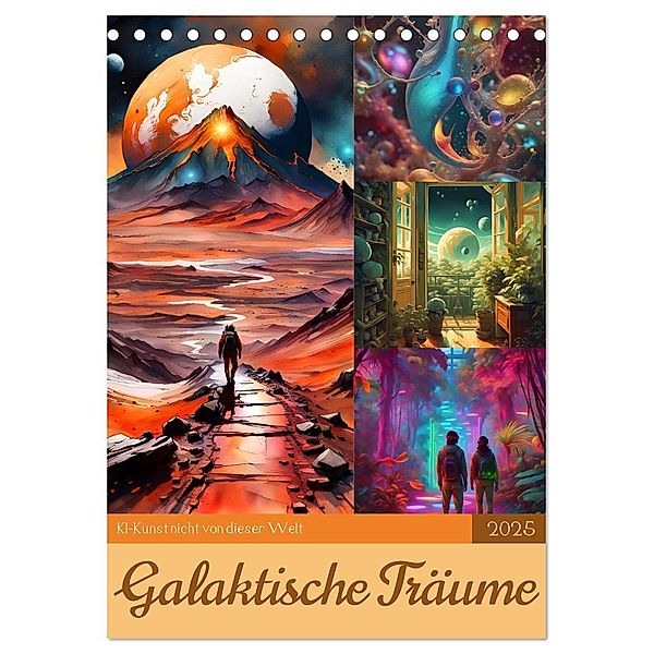 Galaktische Träume (Tischkalender 2025 DIN A5 hoch), CALVENDO Monatskalender, Calvendo, Christine aka stine1