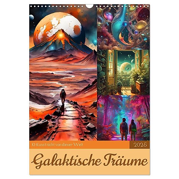 Galaktische Träume (Wandkalender 2025 DIN A3 hoch), CALVENDO Monatskalender, Calvendo, Christine aka stine1