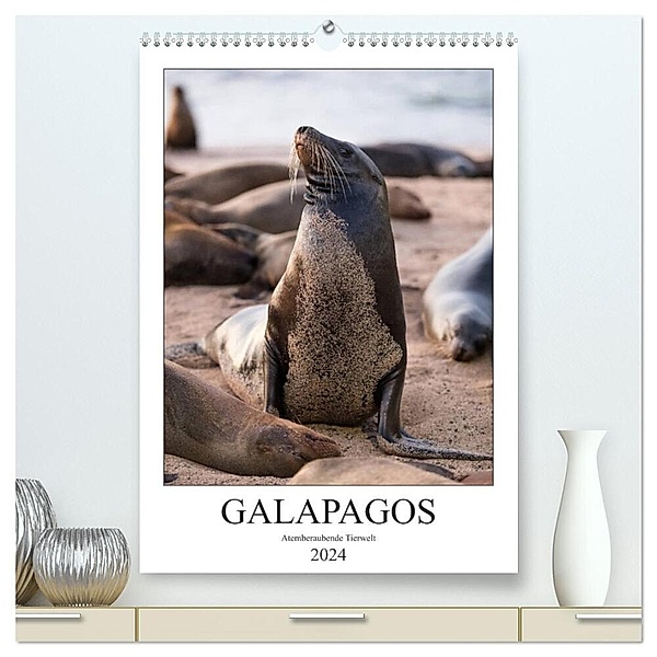 Galapagos - Atemberaubende Tierwelt (hochwertiger Premium Wandkalender 2024 DIN A2 hoch), Kunstdruck in Hochglanz, Jeanette Dobrindt