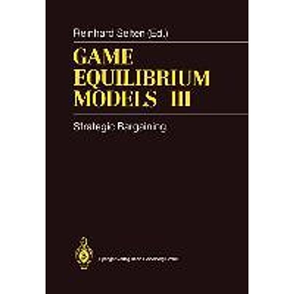 Game Equilibrium Models: Vol.3 Game Equilibrium Models III