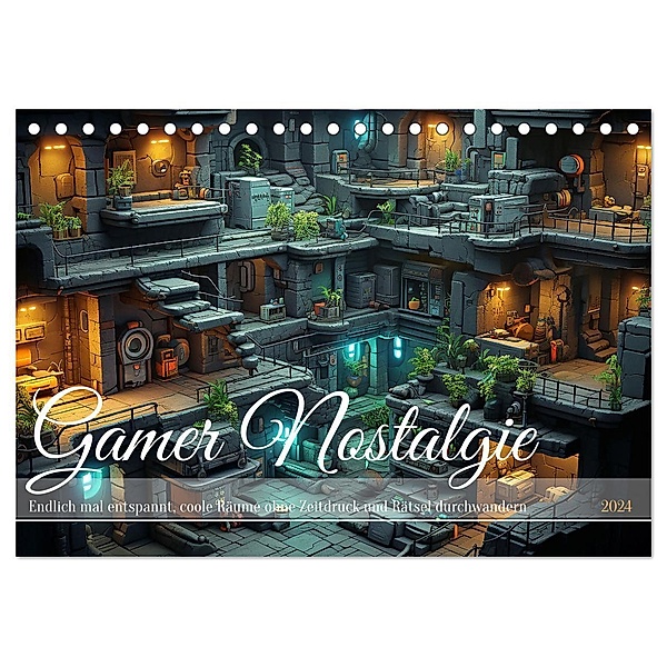 Gamer Nostalgie (Tischkalender 2024 DIN A5 quer), CALVENDO Monatskalender, Kerstin Waurick