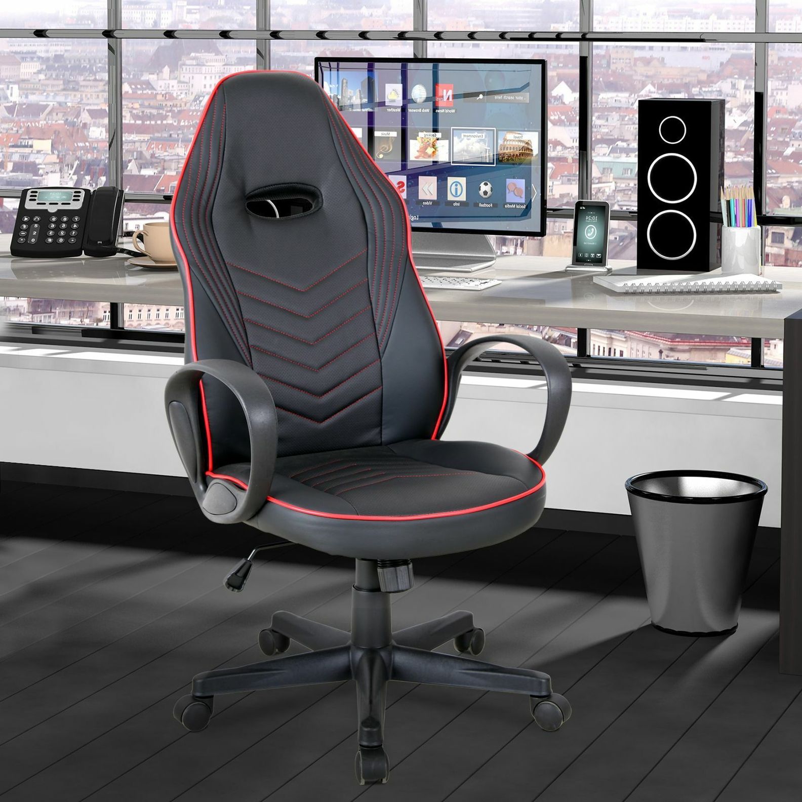 Gaming Stuhl mit Wippfunktion Farbe: schwarz, rot | Weltbild.de
