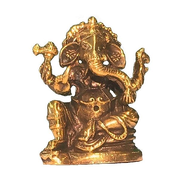 Ganesha sitzend Messing