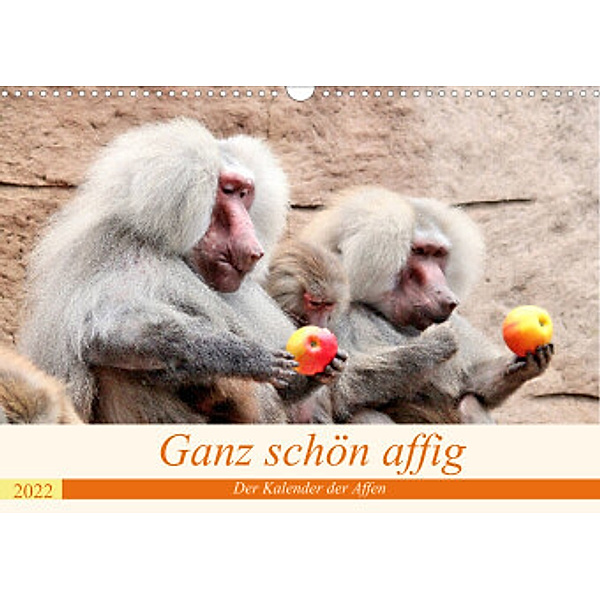 Ganz schön affig - Der Kalender der Affen (Wandkalender 2022 DIN A3 quer), Arno Klatt