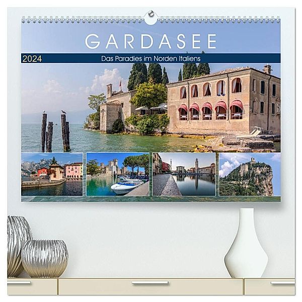 Gardasee, das Paradies im Norden Italiens (hochwertiger Premium Wandkalender 2024 DIN A2 quer), Kunstdruck in Hochglanz, Joana Kruse