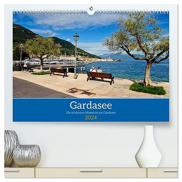 Gardasee - Die schönsten Momente am Gardasee (hochwertiger Premium Wandkalender 2024 DIN A2 quer), Kunstdruck in Hochglanz, Reinhard Balzerek