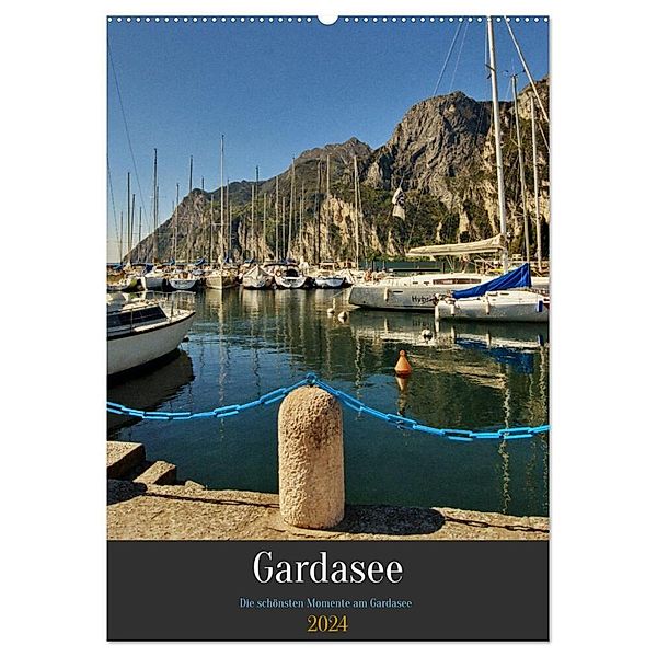 Gardasee - Die schönsten Momente am Gardasee (Wandkalender 2024 DIN A2 hoch), CALVENDO Monatskalender, Reinhard Balzerek