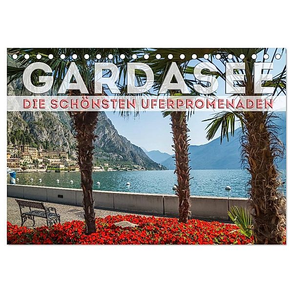 GARDASEE Die schönsten Uferpromenaden (Tischkalender 2024 DIN A5 quer), CALVENDO Monatskalender, Melanie Viola