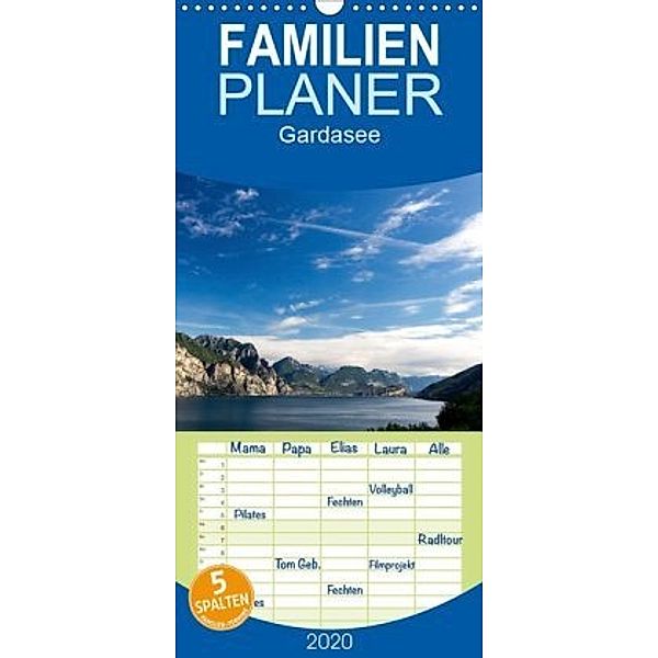 Gardasee - Familienplaner hoch (Wandkalender 2020 , 21 cm x 45 cm, hoch), Thomas Kuehn