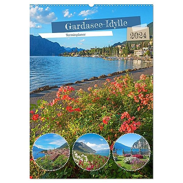 Gardasee-Idylle 2024 (Wandkalender 2024 DIN A2 hoch), CALVENDO Monatskalender, SusaZoom
